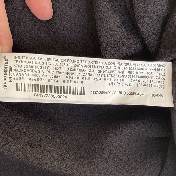 Zara Dress Womens Size Small Black Semi Sheer Party Event Romantic Dark Feminine - Picture 9 of 16